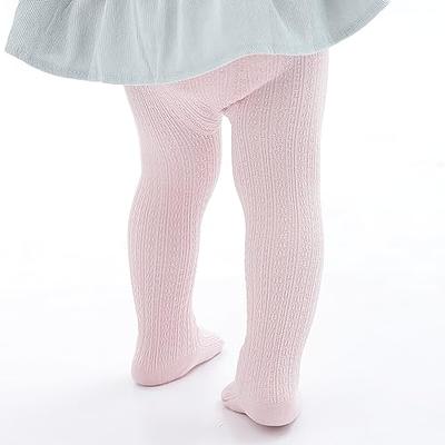 2-pack cable-knit tights - Light grey/Natural white - Kids