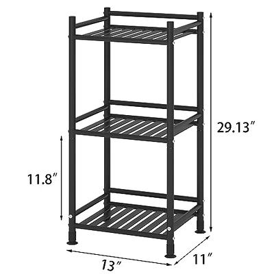 keomaisyto 3-Tier Bathroom Ladder Shelf, Bathroom Floor Storage Shelf with  Drawer, Freestanding Tower Shelf, Open Shelving Unit for Bathroom Living