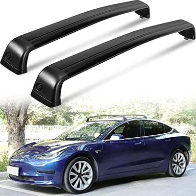AUXPACBO Lockable Cross Bar Fits for Tesla Model Y 2020 2021 2022 2023 2024  Roof Rack Accessories Rooftop Luggage Cargo Carrier for Canoe Kayak Bike