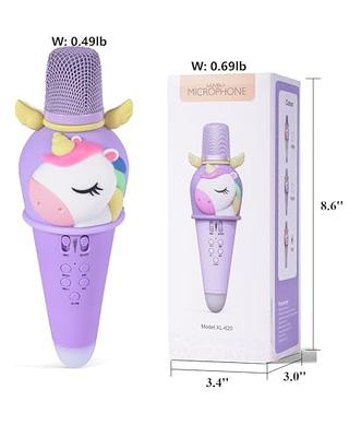 Karaoke Microphone Machine for Kids Toddler Toys with Wireless Bluetooth  Mic Speaker LED Light Christmas Birthday Gift for 4-12 Years Old Girls Boys  with Cute Cartoon Unicorn Design (Purple) - Yahoo Shopping