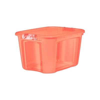 Project Source Large 7.5-Gallons (30-Quart) Clear Tote with Standard Snap  Lid in the Plastic Storage Containers department at