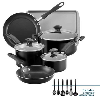 Farberware Dishwasher Safe Nonstick 15-Piece Cookware Set, Red - Yahoo  Shopping