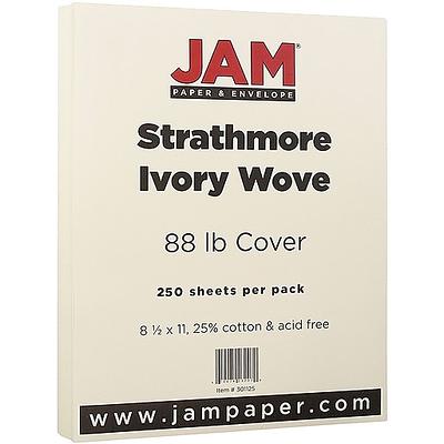 JAM Paper Strathmore 80 lb. Cardstock Paper, 8.5 x 11, Ivory Wove, 250  Sheets/Ream (301125B) - Yahoo Shopping