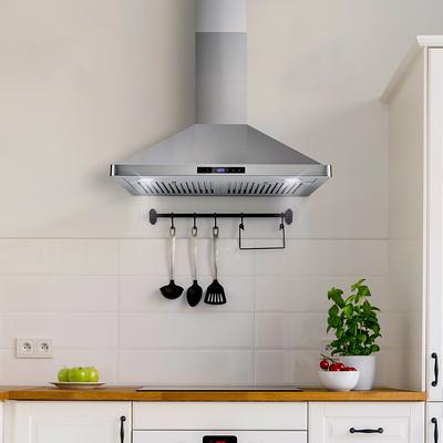 30 in. Ducted Under Cabinet Range Hood Kitchen Hood in Stainless Steel with  Push Button Controls, LED Lights, Permanent Filters 