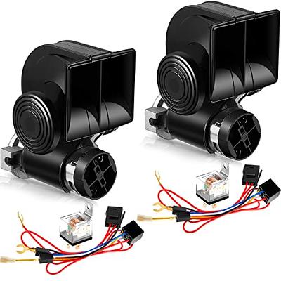 2 Pack Train Horn for Car Truck 12V 150db Loud Electric Snail Air Horn Kit  with Relay Harness for Vehicles Motorcycle Boat Ship(Black) - Yahoo Shopping