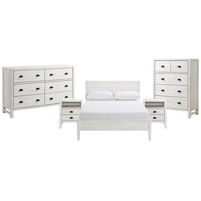 HOMESTOCK White 6 Drawer Dresser Tall Dressers for Bedroom Kids