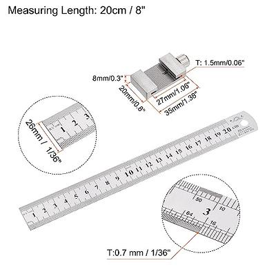 3 Pieces Stainless Steel Cork Back Rulers Metal Ruler Set Non Slip Straight  Edge Cork Base Rulers with Inch and Metric Graduations for School Office  Engineering Woodworking (6 Inches) 