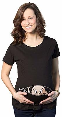 Maternity Baby Peeking T Shirt Funny Pregnancy Tee for Expecting