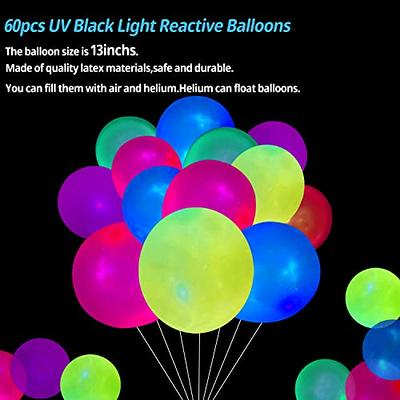 Neon Glow Black Light Party Balloons - Polka Dots Balloons Glow In The Dark  Party Decorations - 12 inch Latex Balloons for Glow Party, Birthday, Disco