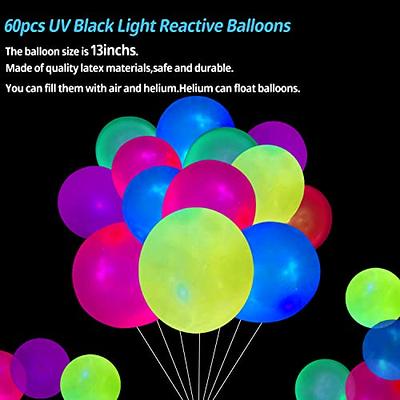 New Glow Party Balloons, 10 Inch Uv Neon Fluorescent Blacklight