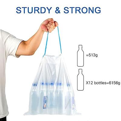 4 Gallon 120 Counts Strong Drawstring Trash Bags Garbage Bags by Teivio, Bathroom  Trash Can Bin Liners, Small Plastic Bags for home office kitchen, White -  Yahoo Shopping