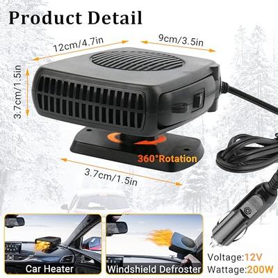 Car Heater 12V 200W - Portable Auto Car Heater Defroster