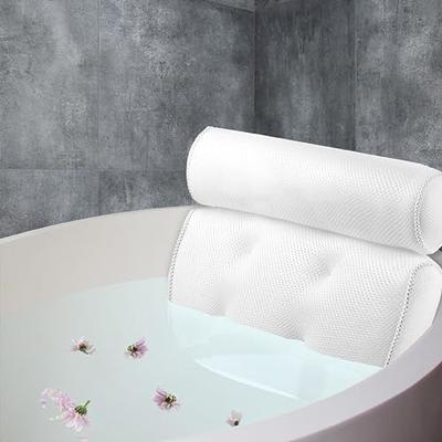 Cushioned Pillow Top Non-slip Rubber Bathtub Mat Gray - Slipx