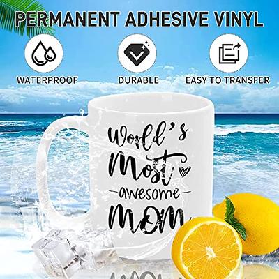 Lya Vinyl 65 Pack Permanent Vinyl, Self Adhesive Vinyl Sheets for Cutting  Machine, Permanent Outdoor Vinyl for Party Decoration, Sticker, DIY Mug,  Car