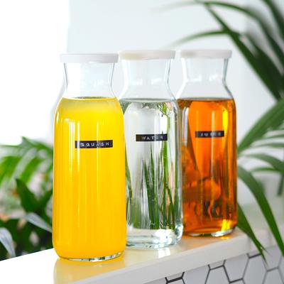 Glass Carafe Storage Bottle With Lid 1.2 L - Personalised Stamped