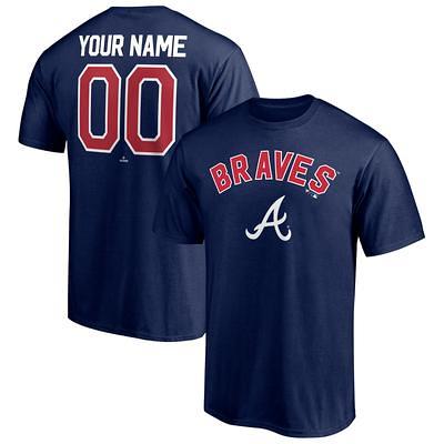 Men's Navy Atlanta Braves Big and Tall Long Sleeve T-shirt