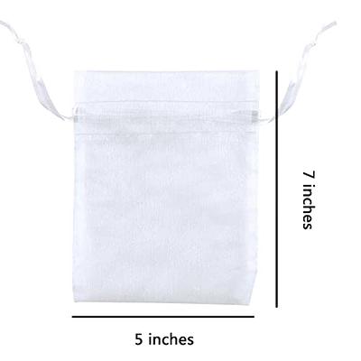 MOTYAWN 100pcs White Organza Bags 2x3 inch Sheer Drawstring Gift Bags  Jewelry Pouches Wedding Party Christmas Favor Gift Bags, Little Mesh Gift