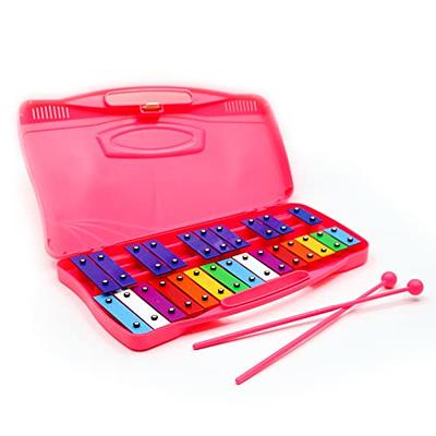 Professional 25 Note Xylophone Perfectly Tuned Glockenspiel with Case for  Kids Beginners Children Adult Percussion Instruments