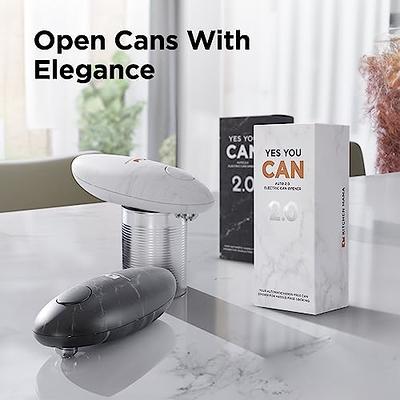 Kitchen Mama Auto 2.0 Electric Can Opener: Upgraded Blade Open Cans of Any  Shape - Automatic, Hands Free, Smooth Edge, Food-Safe, Battery Operated,  Christmas Gift Ideas, YES YOU CAN (Marble Black) 