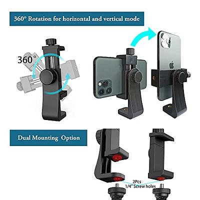 Cheap Double Phone Holder Tripod Mount Adapter Horizontal Vertical