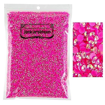 Briskbloom 3000PCS 2mm Resin Flatback Rhinestone, Hot Pink/Rose AB