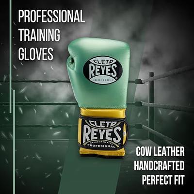 Cleto Reyes High Precision Hook and Loop Boxing Gloves - Black/Solid Gold