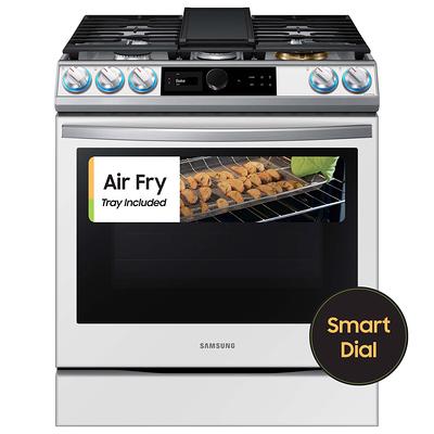 Samsung 30-in 5 Burners 6-cu ft Self-cleaning Air Fry Convection