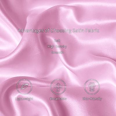 Bedsure Satin Pillowcase 2 Pack Queen with Envelope Closure for Hair and  Skin，Pink 