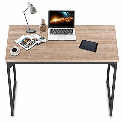 Super Deal Computer Desk 47 inch Modern Sturdy Office Desk PC Laptop Notebook Simple Writing Table for Home Office Workstation, Black