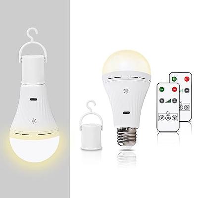 Ankudia Rechargeable Emergency LED Light Bulb, Battery Bulb Lamps with  Remote Control & Hooks for Home Power Outage and Camping Outdoor Activity,  Dimmable 7W 3000K/2 Pack - Yahoo Shopping