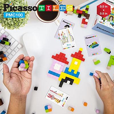 PicassoTiles 0.5” Pixel Magnetic Puzzle Cube 100 Piece Mix & Match