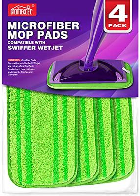 HOMEXCEL Microfiber Mop Pads Compatible with Swiffer Wet Jet, Reusable and  Machine Washable Floor Mop Pad Refills, Mop Head Replacements for Multi  Surface Wet & Dry Cleaning, Pack of 4 - Yahoo Shopping