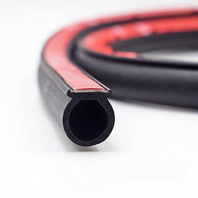 Weather Stripping Door Seal Strip, Self-Adhesive Rubber D Shape Door Weather Seal Strip, Seal Strip for Windows for Door Frame Insulation with Large