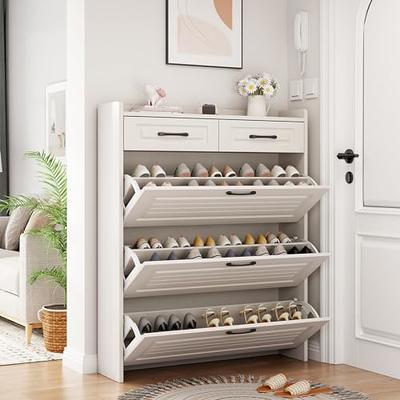 Shoe Cabinet with Doors, Shoes Storage Cabinet for Entryway, Shoe Rack  Organizer, White - Yahoo Shopping