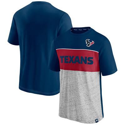 Men's Fanatics Branded Navy/Heathered Gray Houston Texans Colorblock T-Shirt  - Yahoo Shopping