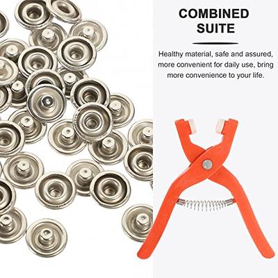 40 Pieces (10 Sets) Gold Leather Snap and Fastener Kit Tool 5/8 inches  (15mm) Snaps for Leather Fasteners Kit for Leather Stainless Snaps Button  for