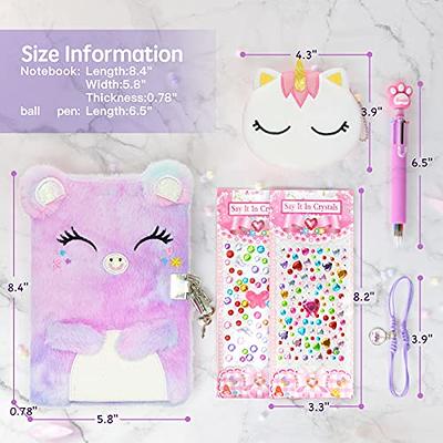 Kids Diary with Lock for Girls, GINMLYDA Paper Locking Journals with 160  Pages School Supplies (Unicorn) 