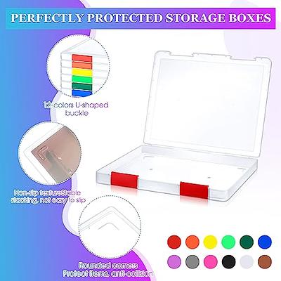 100 Pcs Clear Plastic Beads Storage Containers Box Small Clear Box with  Hinged Lid Small Plastic Case Mini Square Arts Crafts Storage Boxes  Organizers