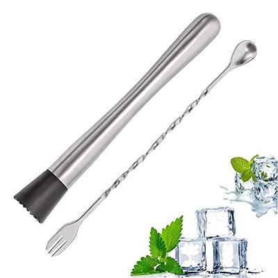 Hemoton Stainless Steel Stirrer Cocktail Wine Stirring Rod Bar Stirrer Spoon Stir Sticks Stirring Spoon