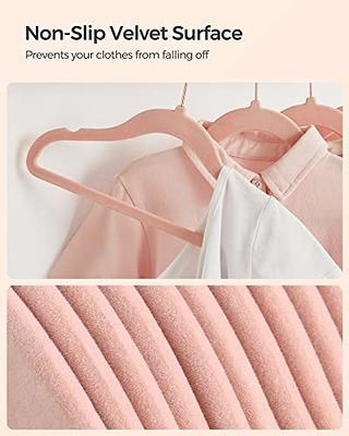 SONGMICS 50 Pack Baby Hangers Children's Hangers for Closet with Rose  Gold,Non-Slip Hangers,Light Pink 