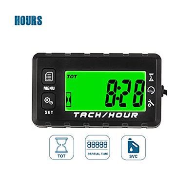 Yooreal Digital Water Temperature Gauge Meter,Small Gasoline Engine  Tachometer,Waterproof for Lawn Mower Tractor Generator Compressor Outboards  Motor