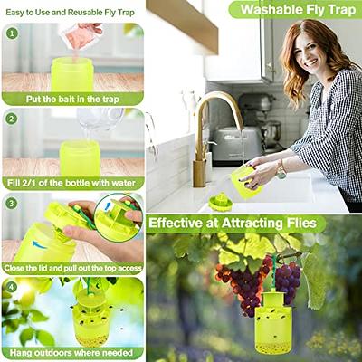 4pcs/Pack - Indoor Hanging Fly Traps Ribbon Tape - Household Pest Control  Products for Kitchen & Garden