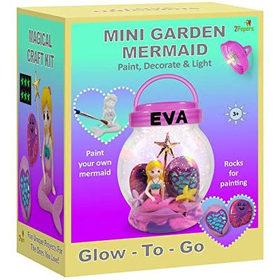 Mermaid Light Up Terrarium Kit for Kids I DIY Mermaid Toys Craft Kits for  Kids I Night Light for Kids Crystal Growing Kit I Terrarium Jar Christmas  Gifts for Kids I Birthday