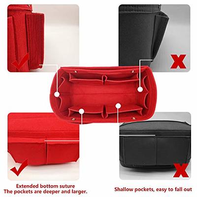 HyFanStr Small Purse Organizer with Zipper, Felt Insert Bag Organizer  Handbag Tote Liner Pouch for Women Red - Yahoo Shopping