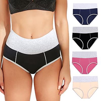 sheroine Women's Cotton Underwear High Waist Stretch Briefs Full Coverage  Ladies Panties Soft Comfy Briefs 4 Pack(Multicolored02,2XL) - Yahoo Shopping