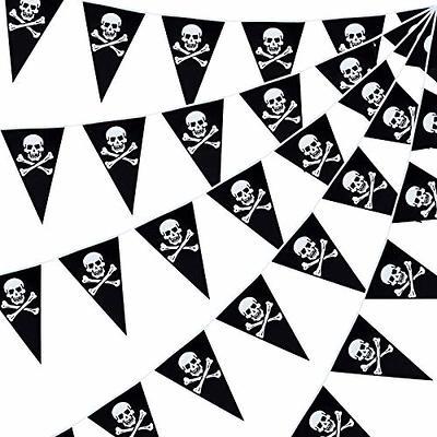 Tatuo 60 Pcs Pirate Banner Pirate Birthday Party Decorations