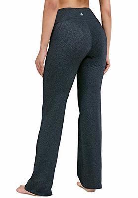 ODODOS cross Waist Wide Leg Flare Yoga Pants for Women Bell Bottom Sports  gym casual Workout Pants-31 Inseam, Burgundy, Medium