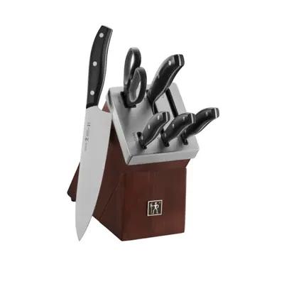 Zwilling J. A. Henckels Pro 7-Piece Block Set with Bonus Sharpener - Silver