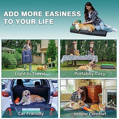  PETSARK Foldable and Portable Outdoor Dog Bed for Large Dog  Orthopedic Cooling Dog Bed for Medium Dog Washable Outdoor Dog Bed  Waterproof Cooling for Traveling : Pet Supplies