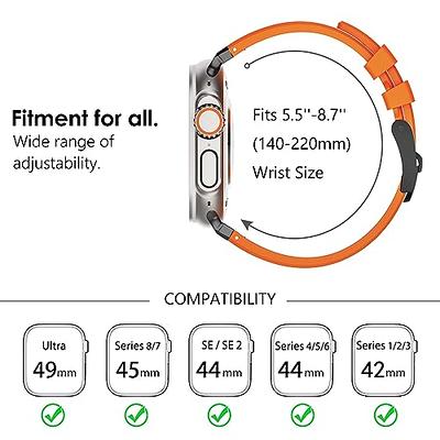 WINGLE for Apple Watch Ultra 2 Band 49mm 45mm 44mm 42mm Series 9 8 7 for  Men, Metal Watch Bands for iWatch Apple Watch Ultra/Ultra 2 SE Series 6 5 4  3